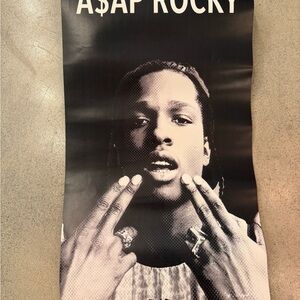 A$AP Rocky Black and White Poster